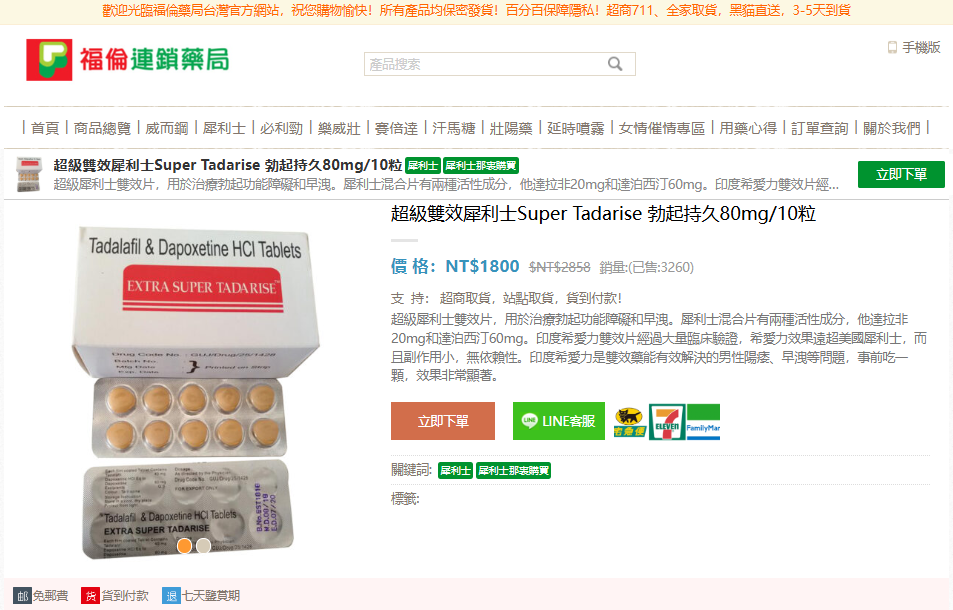 超級雙效犀利士Super Tadarise 有用嗎